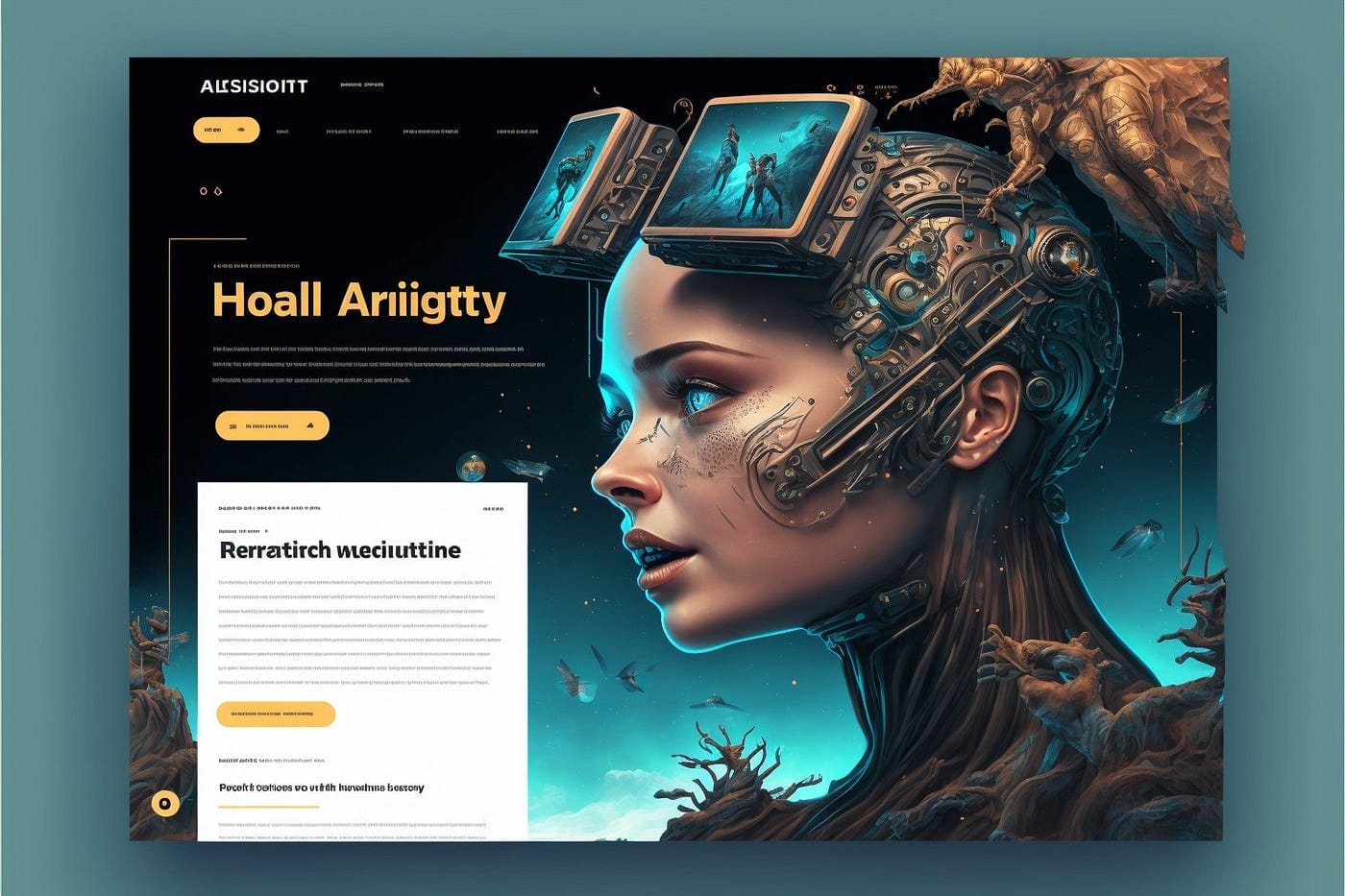 ۷ ترند طراحی وب سایت ۲۰۲۴ 2 AI-Generated Designs هنر تولیدی و هوش مصنوعی در حال دگرگون کردن چشم انداز دیجیتال هستند! هوش مصنوعی با ساخت آثار گرافیکی براساس داده های کاربر، تجربیات شخصی سازی شده ای را ارائه می دهد. این فناوری ضمن افزایش خلاقیت، زمان و هزینه طراحی را کاهش می دهد.